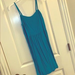 Teal spaghetti strap summer dress